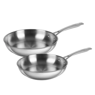Image of Kuhn Rikon ALLROUND FRYING PAN SET uncoated 24 and 28cm