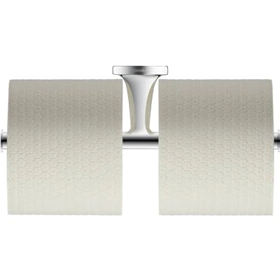Image of Duravit 9938 Starck T Paper roll Holder, Chrome, für 2 Rollen