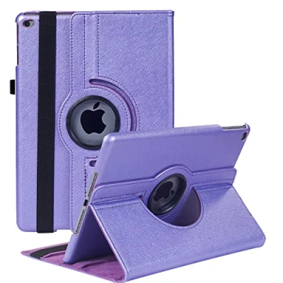 Image of Rotating Case for iPad 9.7 inch 6th Gen, 5th Gen/iPad Air 2 / 360 Degree Stand Protective Cover with Auto Sleep Wake 2018 2017 (Purple)