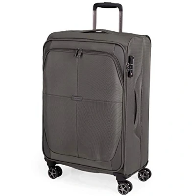 Image of Gino Ferrari Soft Sided 26 Inch Suitcase with Wheels Medium 8 Spinner Wheel Luggage Case Omis TSA Combination Lock 2.6kg 67cm 56.2 litres
