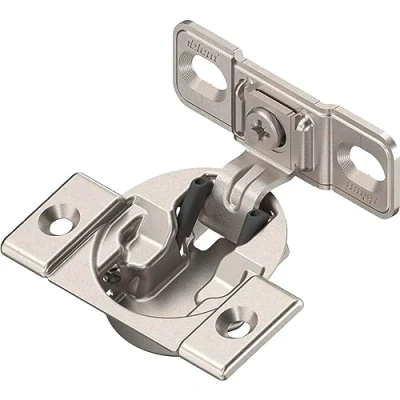 Image of Blum 33B355AF22 Compact Face Fix Hinge 107 with Spring and Mounting Plate