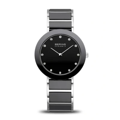 Image of BERING Women Analog Quartz ceramic collection Watch with stainless steel/Ceramic Strap and Sapphire Crystal 11435 749