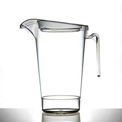 Image of Glassjacks Ltd The Glassware and Storage Box Company Plastic Jug 4 Pint with Lid, Stacking Pimms Virtually unbreakable Quality Catering Products