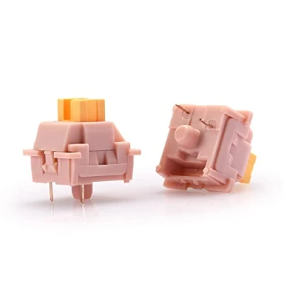 Image of Redragon A113 Bullet QL Soft Linear Mechanical Switch, 3 Pin Plate Mounted Quiet Equivalent, Hot Swappable DIY Keyboard Switch Mod, 50 Million Click(24 pcs Switches, Keycap + Puller)