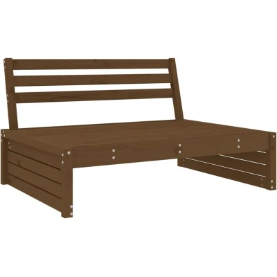Image of vidaXL Garden Middle Sofa Honey Brown 120x80 cm Solid Wood Pine