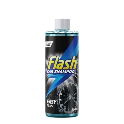 Image of Flash Car Care Automotive Shampoo 500ml Easy To Use Wash, Powerful Foam Formula, Quick and Effective Shampoo, Safe For All Paintwork