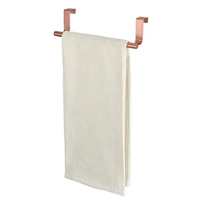 Image of iDesign Over Door Towel Rail, Small Rack Holder for Kitchen, made of Copper