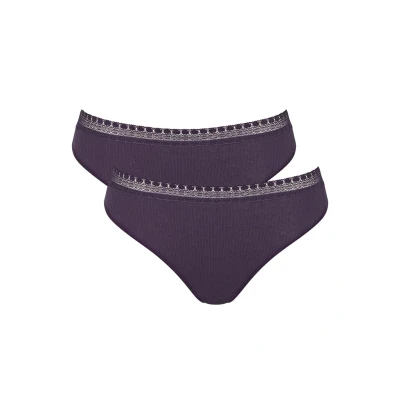 Image of Sloggi Women&#039;s GO Ribbed Tai C2P Briefs, BLUEBERRY, S