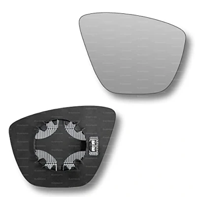 Image of Less4spares Replacement Wing Mirror Glass Right Compatible with Ford KA+ 2016 2021 CLIP ON Driver Off side Heated Convex