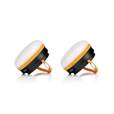 Image of Auraglow Super Bright Battery Operated Outdoor Garden Hanging Gazebo Light LED Camping Lantern Two Pack