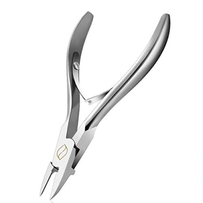 Image of FERYES Ingrown Toenail Clippers with Straight Blade Podiatry Tool Handmade Forged All Steel Nail Nippers to Cut Thick Toe Nails Professionally