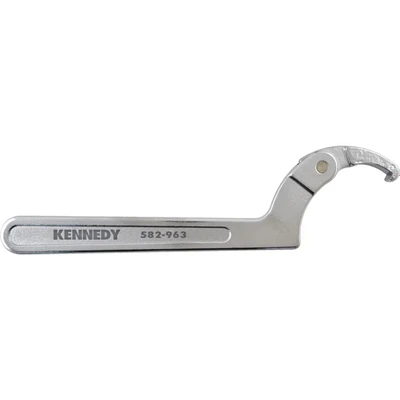 Image of Kennedy Adjustable C Spanner, Chrome Vanadium Steel, 310mm Length, 115 160mm Jaw Capacity