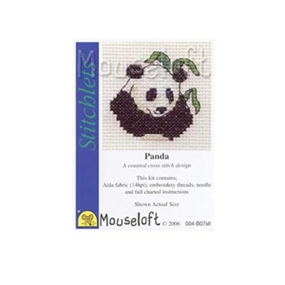 Image of Mouseloft Mini Cross Stitch Kit Panda, Stitchlets Collection