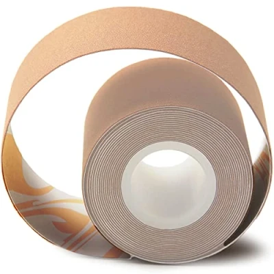 Image of NEATS Boob Tape, Hypoallergenic Boobytape for Breast Lift, Seamless Strapless Bra Lift Chest, Body, Dress, Tops Lifting Tape Women with Nipple Cover &amp; Fashion Tapes included Peach