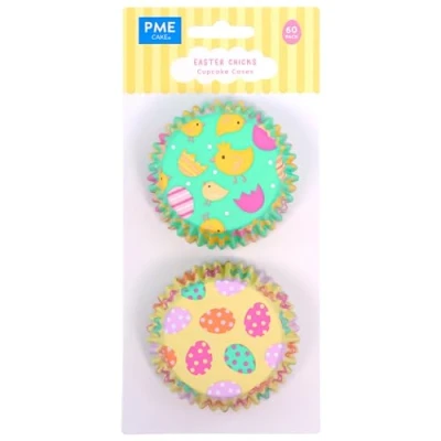 Image of PME Easter Foil Lined Cupcake Cases Chicks, Set of 60