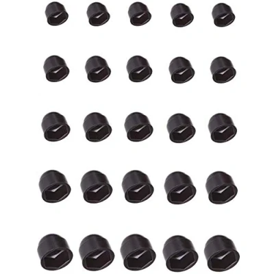 Image of 5X Hex NUT Cover Cap M4 to M30 Protection Bolt Round Hexagon Dome Black Screw Head CAR Plastic (M10 / 16mm)