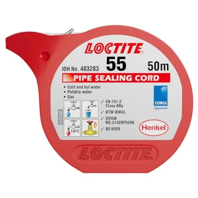 Image of Loctite 483283 55 Pipe Sealing Cord for Gas/Water/Pneumatics, 50m Length