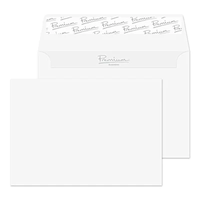 Image of Blake Business C6 114 x 162 mm 120 gsm Peel &amp; Seal Wallet Envelopes (21882) Ice White Wove Pack of 500