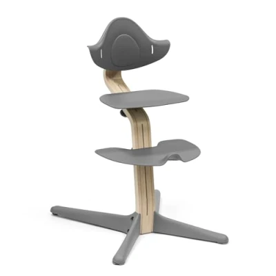 Image of Stokke Nomi Chair, Grey Inspires Active Sitting Tool Free, Seamless Adjustability Includes Stable Footrest &amp; Anti Tilt Wheels Holds Up to 150 kg