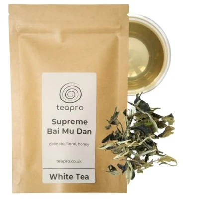 Image of Teapro Orchid White Peony Tea 30g Premium Quality Bai Mu Dan Loose Leaf Pai Tan Delicate Mudan