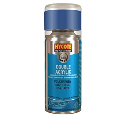 Image of Hycote Double Acrylic Aerosol Car Spray Paint, Volkswagen Night Blue, 150 ml