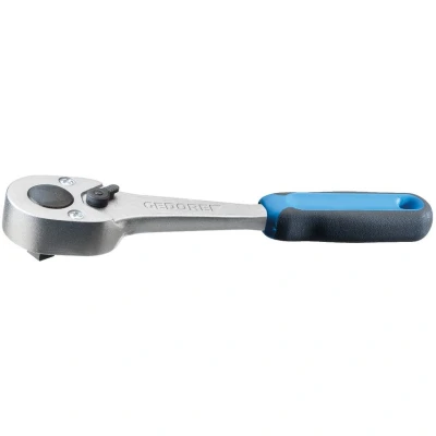 Image of GEDORE Reversible ratchet, for 1/4&quot;, 6.3 mm drive, 15 reverse angle, 129 length, 2C grip, 2093 U 10