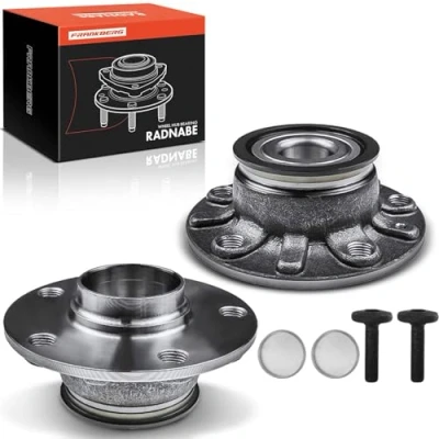 Image of Frankberg 2x Wheel Bearing Hub Rear Axle Compatible with Golf VI 5K1 2008 2013 VII 5G1 BE1 2012 2020 A3 8P7 Sportback 8PA 2004 Leon 1P1 2005 Replace# 1K0598611