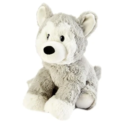 Image of Warmies Plush Husky Microwavable, Scented with French Lavender, Hot or Cold Teddy for Relaxation and Warm Relief, Weighted