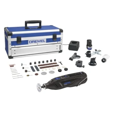 Image of Dremel 8260 Cordless Rotary Tool, 12V 3Ah Lithium Ion Battery Multi Tool Kit with 65 Accessories + 5 Attachments, Brushless Motor, Electronic Feedback, Variable Speed 5.000 30.000 RPM