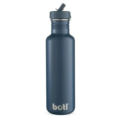 Image of BOTL Tough Canteen Water Bottle with Leakproof straw lid, Stainless Steel Bottle, Non Insulated, Eco 800ml, Slate Blue