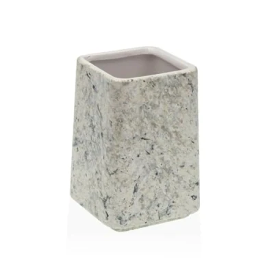 Image of Versa Toothbrush Holder Grey Ceramic Plastic 7 x 10 cm