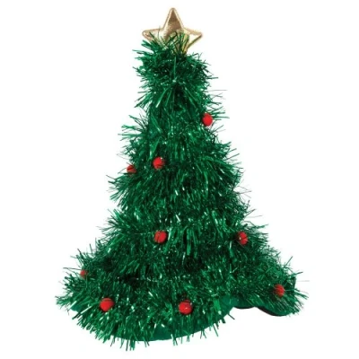 Image of Christmas Tinsel Tree Hat