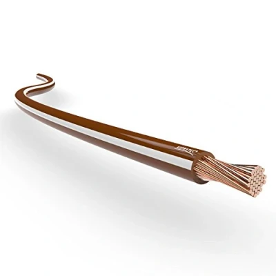 Image of Automotive Wire 1.50 mm² Thin Wall Cable length 5m or 10m choice: (5m metre (AWG 16) copper wire, brown white)