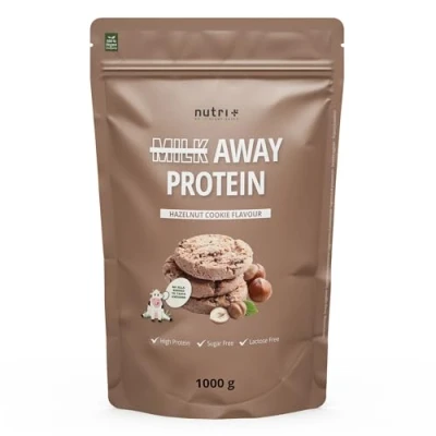 Image of Vegan Protein Powder Hazelnut Cookie Milk Away Without Soy 1kg 5k Shake Made from peas, buckwheat, Hemp Seeds, Rice &amp; Pumpkin Seeds