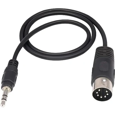 Image of zdyCGTime 3.5mm to Midi Cable,7 Pin Din Male 3.5mm(1/8in) Stereo Audio Cable Compatible with iPad/iPhon/MP3/PC/TV/Android Bang &amp; Olufsen Naim, Quad.Stereo Systems (0.5m)
