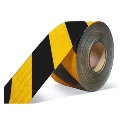Image of Reflective Tape,Warning Tape,Hazard Warning Tape Twill Safety Waterproof Self Adhesive Barrier Floor Marking Tape(Black+yellow)