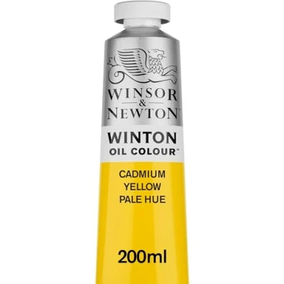 Image of Winsor &amp; Newton Winton 200ml Oil Colour Cadmium Yellow Pale Hue,1437119