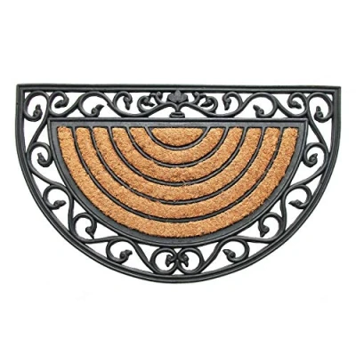 Image of Coco &amp; Coir Door Mats Indoor/Outdoor Non Slip Bold Stag Head Design Entrance Mat (Stag 45cm x 75cm)