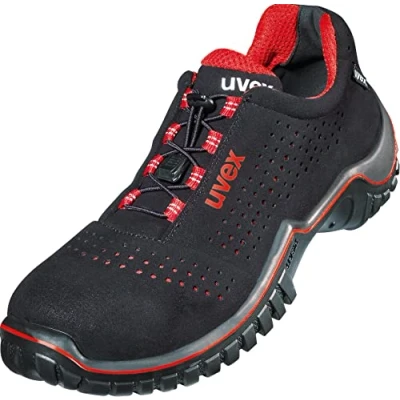 Image of Uvex Motion Style Safety Trainer S1 SRC ESD Red Black Size 7