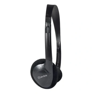 Image of Stereo TV PC Headphones 5m Lead Volume Control