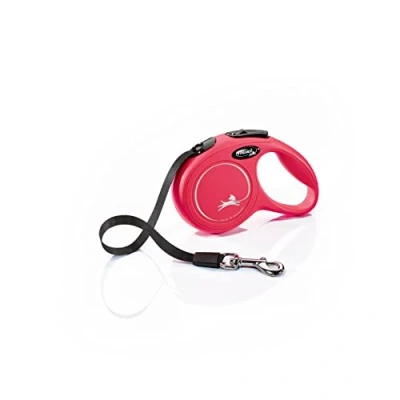 Image of Flexi New Classic Tape Red Extra Small 3m Retractable Dog Leash/Lead for dogs up to 12kg/26lbs