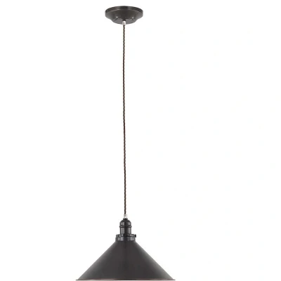 Image of Provence 1 Light Dome Ceiling Pendant Old Bronze, E27