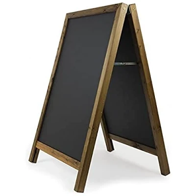 Image of Chalkboards UK WC151 Square Top A Frame Blackboard, Wood, Black, 100 x 70 cm
