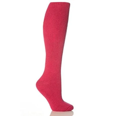 Image of HEAT HOLDERS Ladies Thermal Winter Warm Original LONG Socks UK Size 4 8 (Long Raspberry)