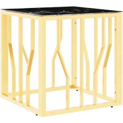 Image of vidaXL Coffee Table Gold 50x50x50 cm Stainless Steel and Glass