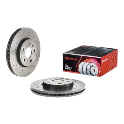 Image of 13502044, 13502045, 13502824, 23118274 Brake disc BREMBO XTRA LINE 09.B355.1X 276mm 26mm 5 perforated/vented Coated VAUXHALL: Astra Mk6 GTC,