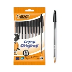Image of Bic Cristal Ballpoint Pen Medium Black (10 Pack)