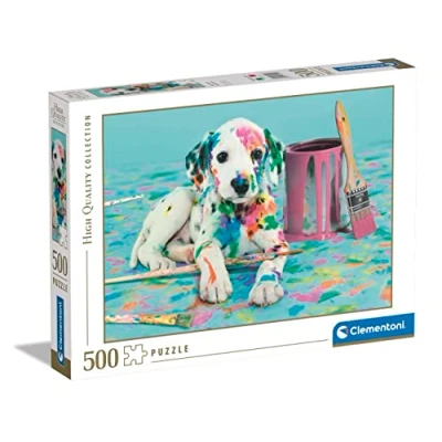 Image of Clementoni 35150 Collection The Funny Dalmatian 500 Pieces Adult Jigsaw Puzzles, Made in Italy, Multi Coloured