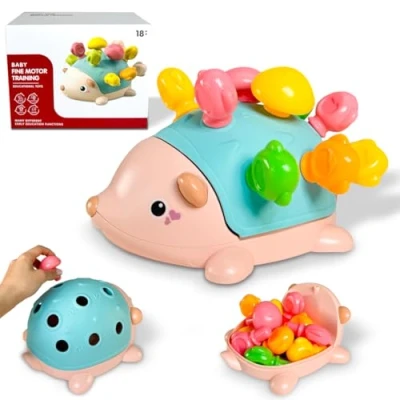 Image of koolbitz Colorful Hedgehog Learning Toy Early Development Sensory Playset Montessori Toys Fine Motor Skills Educational Play for Toddlers and Babies