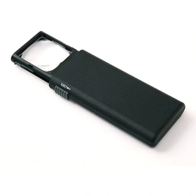 Image of Carson LP 66 LumiPop LED Lighted Pocket Aspheric 5x Magnifier with Built In Slide Out Case, Black